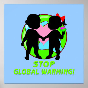 Pare o poster do aquecimento global