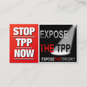 PARE os cartões de visitas de TPP