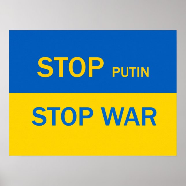 Pare Putin, Pare com a Poster da Guerra! (Frente)