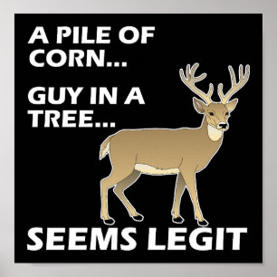 Parece Legit Funny Hunting Poster blk