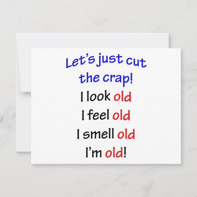 Pareço velho, sinto-me velho... (Frente)