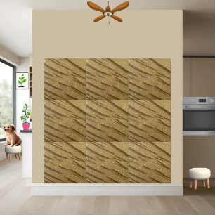 Parede de Lareira Dourada do banheiro com estilo ú