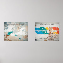 Parede de tijolos pintada de estilo literal