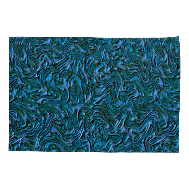 Parede russa texturizada em azul de cadete queimad (Traseira-Esquerda)