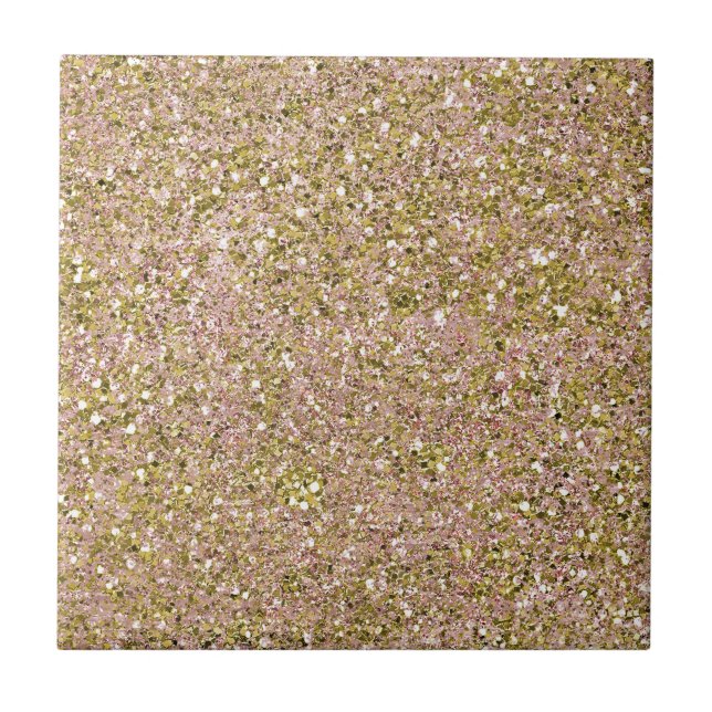 Paredes ou Piso Brilho Rosa Real e Dourado (Frente)