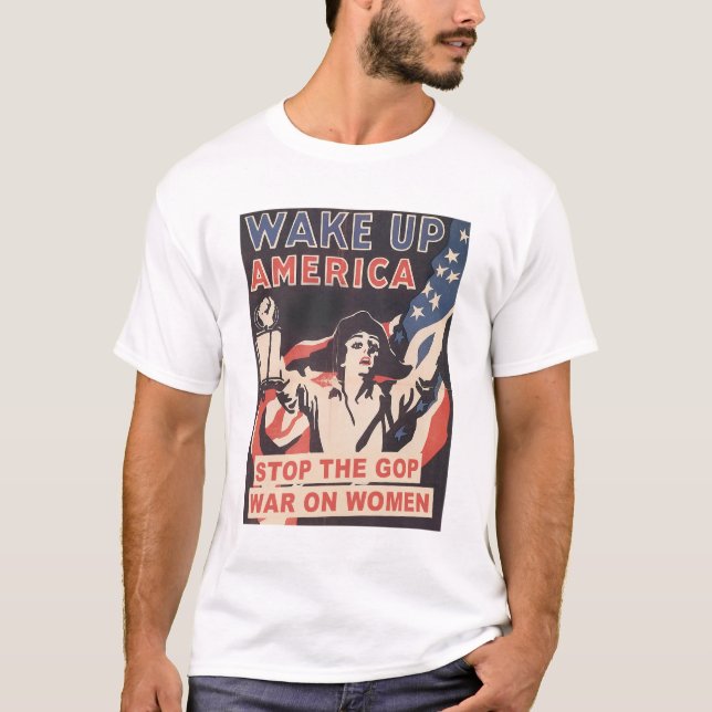 Parem com a guerra do GOP sobre a camiseta feminin (Frente)