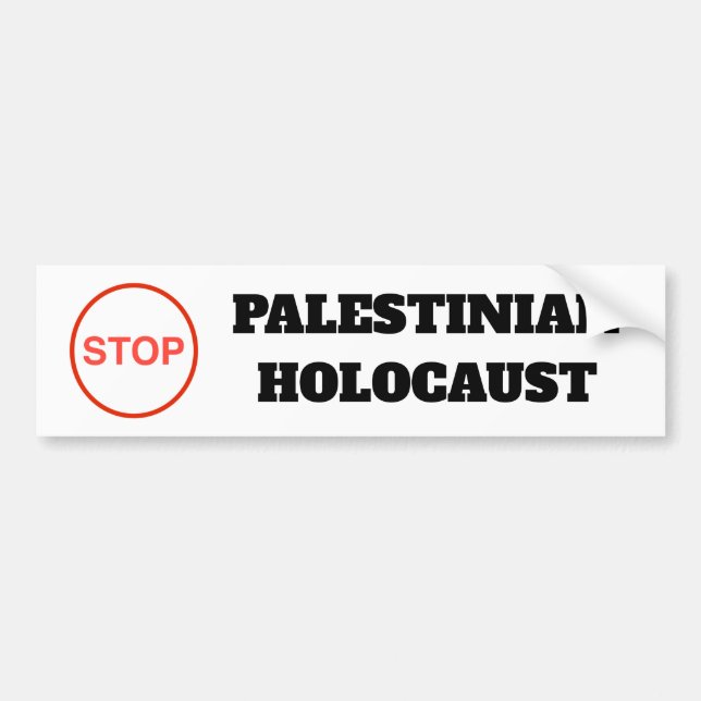 Parem com o adesivo palestiniano do Holocausto Liv (Frente)