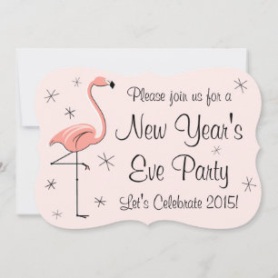 Parêntese de convite 'New Year Party', rosa Flami