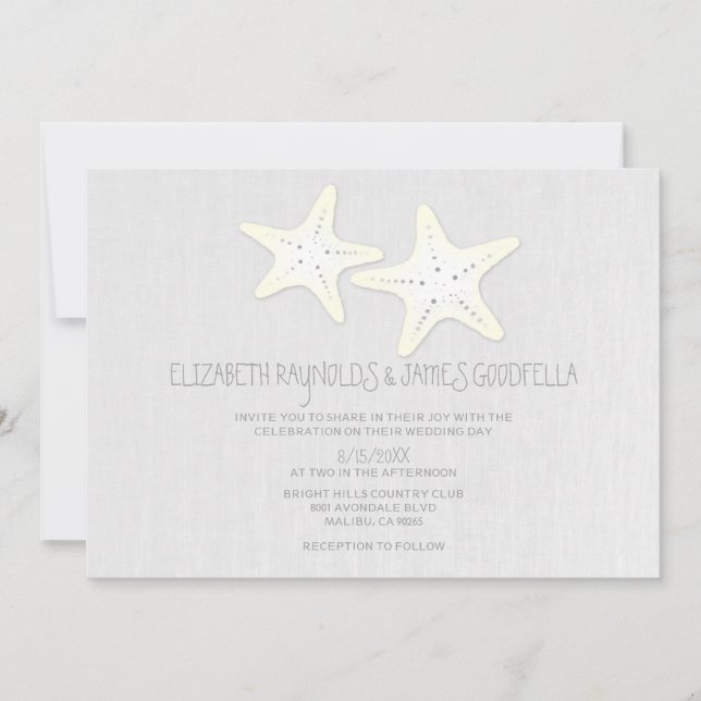 Pares bonitos de convites do casamento da estrela (Frente)