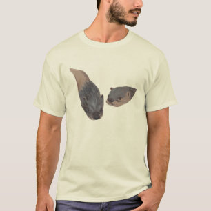 Pares de camisetas das lontras da natação