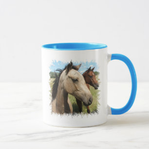 Pares de caneca de café dos cavalos