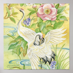 Pares de impressão dos guindastes