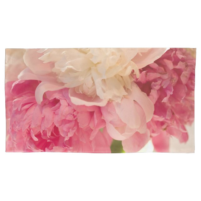 Pares florais cor-de-rosa de fronha de almofada, (Frente-Esquerda)