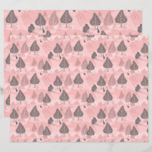 Pares no outono Floresta Rosa