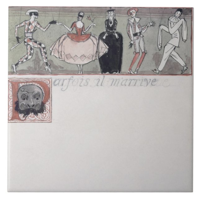 "Parfois IL m'arrive" (tinta e w/c no papel) (Frente)