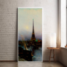 Paris à noite com a Torre Eiffel