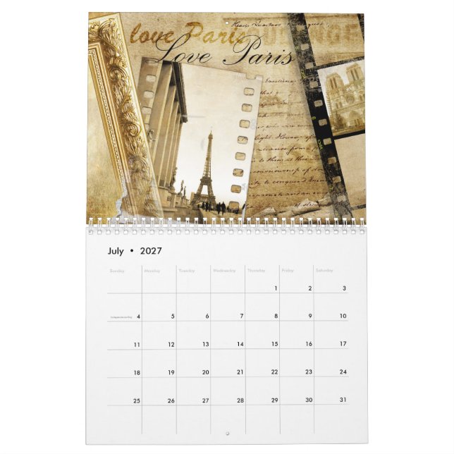 Paris, Calendário da França | Zazzle Brasil