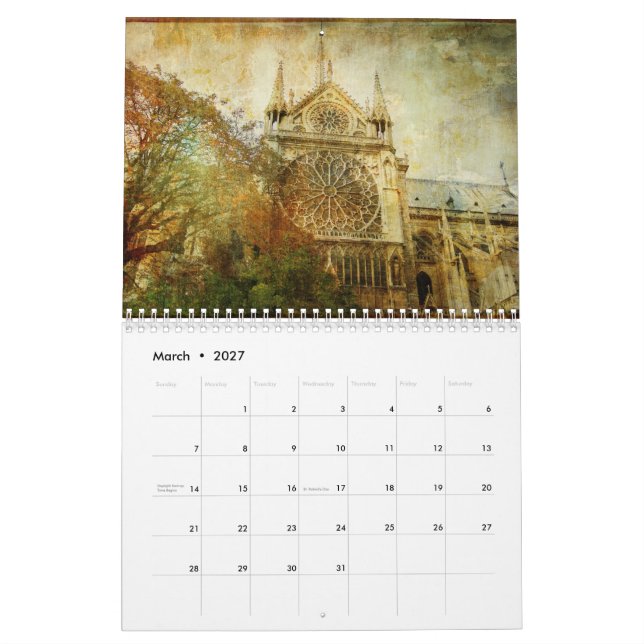 Paris, Calendário da França | Zazzle Brasil