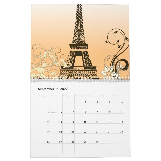 Paris, Calendário da França | Zazzle Brasil