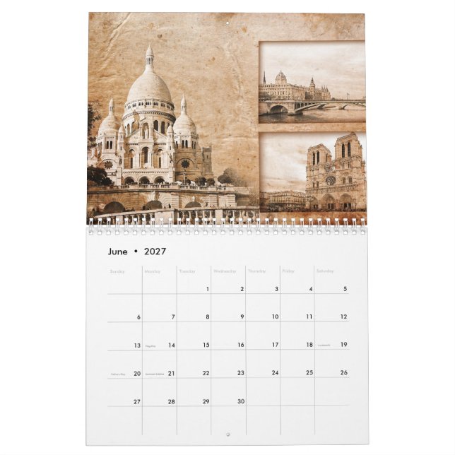 Paris, Calendário da França | Zazzle Brasil
