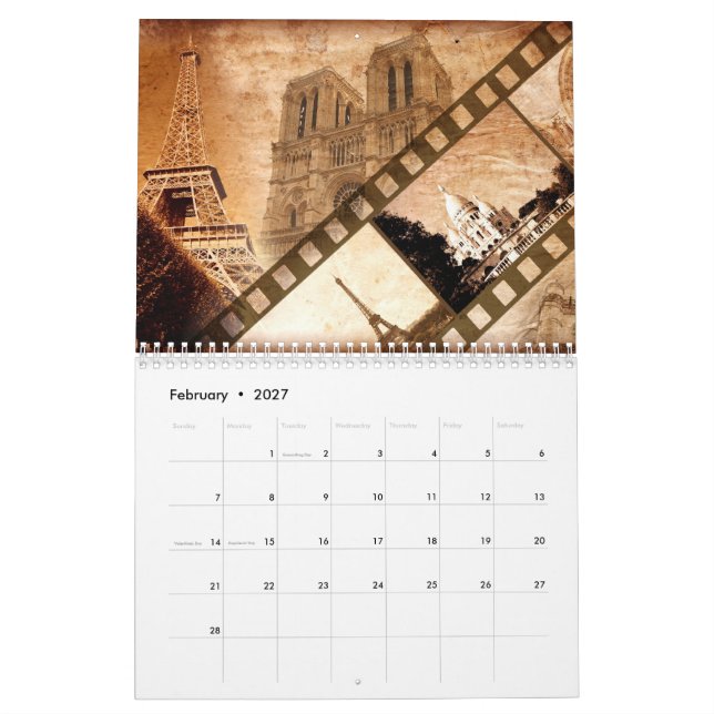 Paris, Calendário da França | Zazzle Brasil