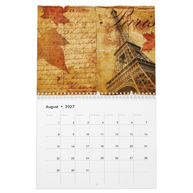 Paris, Calendário da França | Zazzle Brasil