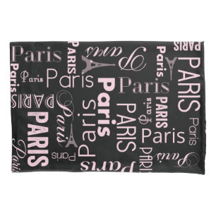 Paris de coleção de Paris, preto, rosa, impress