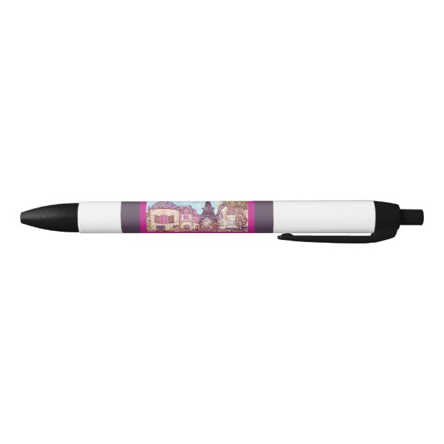 Paris Eiffel inspirou Caneta de arte pontillista (Parte Inferior)