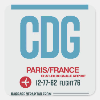 Paris - Etiquetas Quadradas de Viagem Adesivas