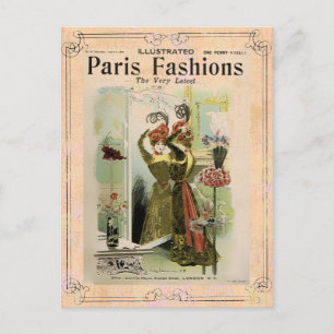 Paris Fashions 2- Cartão-postal / Convite / RSVP 