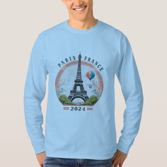 Paris, França, 2024, Camisa de Capa Longa Masculin (Frente)