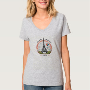Paris, França, 2024, Camisetas de colo-vertical fe