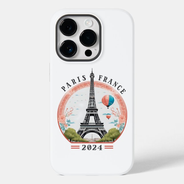 Paris França 2024 iphone 14 Capas, Torre Eiffel (Verso)