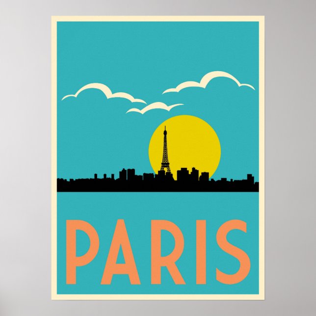 Paris, França, Poster de viagens (Frente)