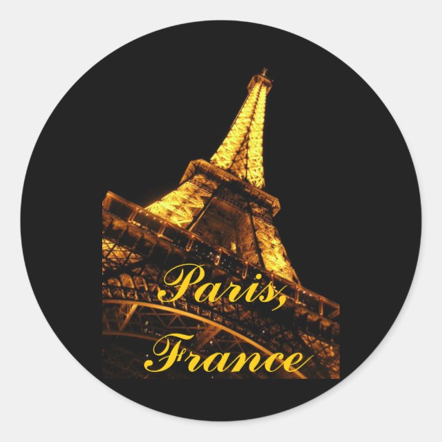 Paris, França, Torre Eiffel, Adesivos (Frente)