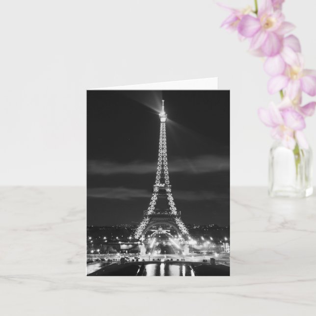PARIS França TORRE EIFFEL Cidade Luz Cartão de Not (Orquídea)
