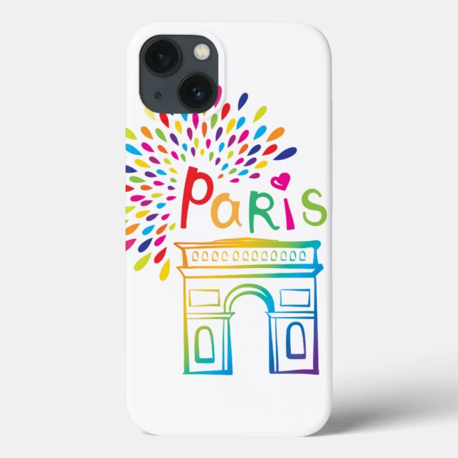 Paris France | Arc de Triomphe | Neon Design (Verso)
