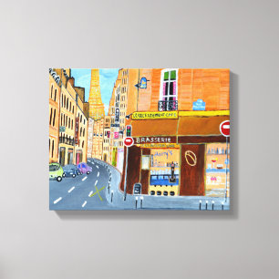 Paris France, rua. Impressão das canvas do St.
