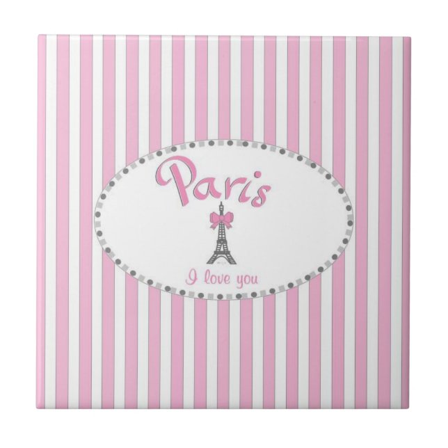 "Paris I Love You"- faixas rosa (Frente)