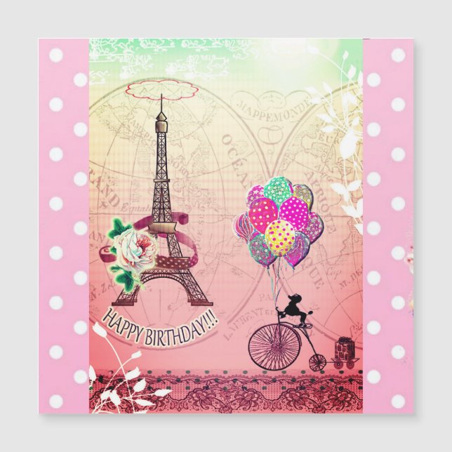 Paris Inspired Magnetic Card (Frente)