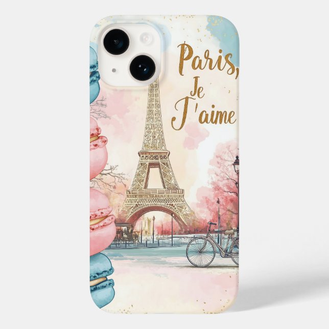  Paris, Je T'aime - Torre Eiffel com Macarons  (Verso)