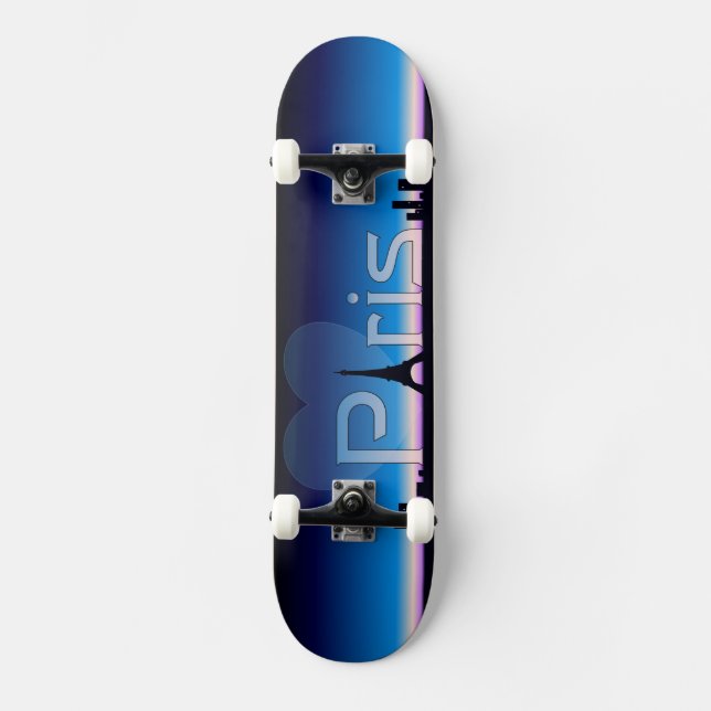 Paris Love - Design personalizado do skate (Frente)