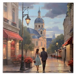 Paris Love: Romantic Couple Evening Stroll France