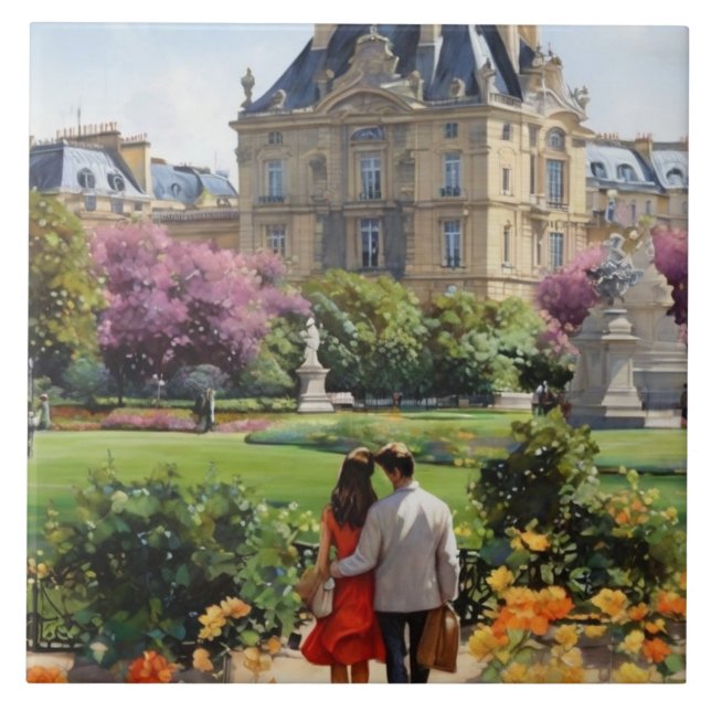 Paris Love: Romantic Couple Jardin du Luxembourg (Frente)