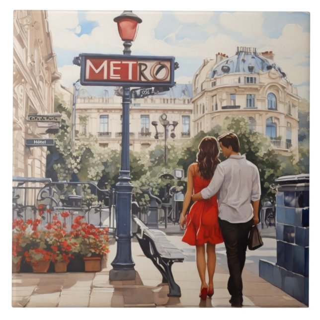 Paris Love: Romantic French Walk by Metro Station (Frente)