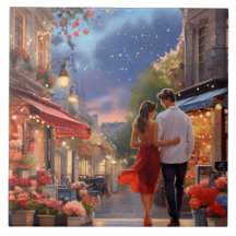 Paris Love: Romantic Summer Night Couple