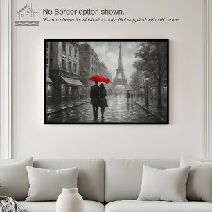 Paris na Chuva – Impressão de Arte de Parede