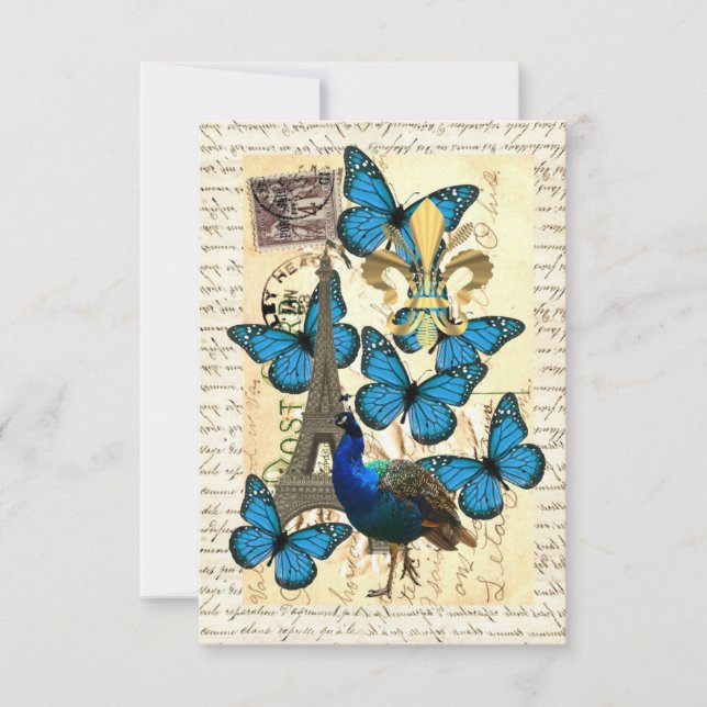 Paris, pavão e borboletas (Frente)