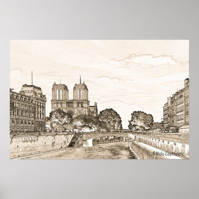 Paris pela Poster do Sena (Frente)