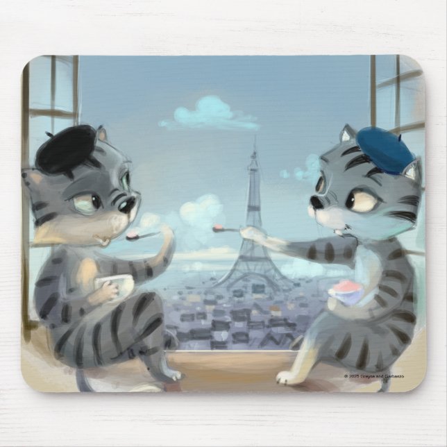 Paris por Day Mousepad (Frente)